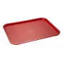 Tabuleiro de fast-food APS 450 x 355 mm vermelho polipropileno