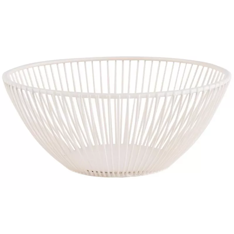 Cesto redondo para pão e fruta APS SVART, 200 mm, metal branco 30426