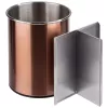 APS Porta-talheres giratório, aço inoxidável cor de cobre, interior mate, insertos removíveis, 1 unid. (11747)