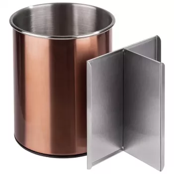 APS Porta-talheres giratório, aço inoxidável cor de cobre, interior mate, insertos removíveis, 1 unid. (11747)