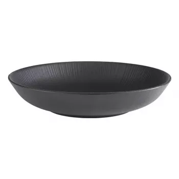 APS Prato fundo 225 mm preto melamina empilhável adequado para máquina de lavar loiça resistente ao calor 85060