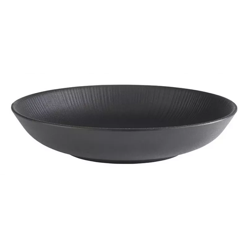 APS Prato fundo 225 mm preto melamina empilhável adequado para máquina de lavar loiça resistente ao calor 85060