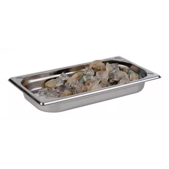 APS Recipiente Gastronorm GN 1/3 325x176x40 mm polido eletroliticamente aço inoxidável 81301