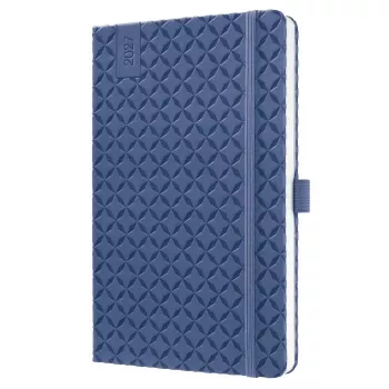 SIGEL Jolie 2027 Agenda A5 azul índigo, calendário semanal, encadernação cosida, capa soft-touch 7J101