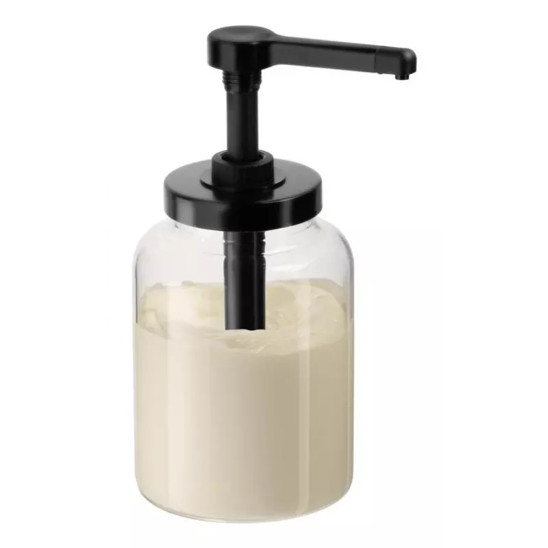 APS DISPENSA Dispensador doseador de vidro 1,7L, transparente/preto 93290