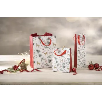 SIGEL GT121 Sacos de presente Natal, motivos aguarela, grande, 26 x 33 x 12 cm, conjunto de 5