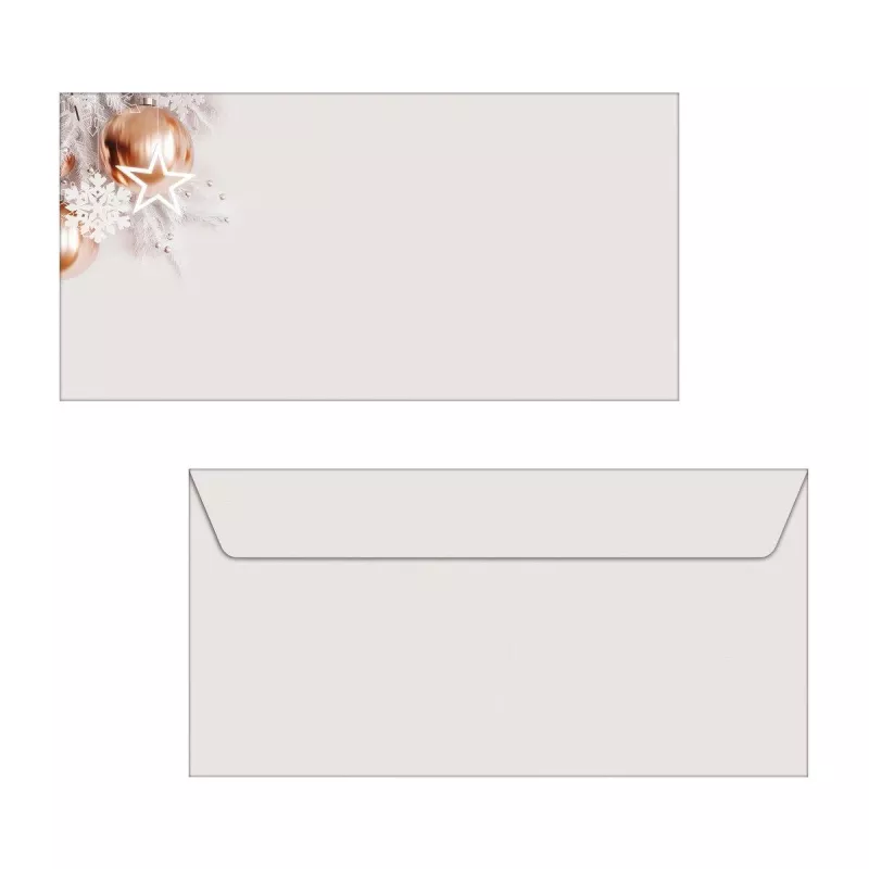 SIGEL DU429 Envelopes de Natal em ouro rosa DIN Long, pack de 50