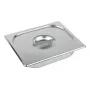APS GN 1/2 Tampa 325 x 265 x 35 mm aço inoxidável, sem abertura para colher, resistente à máquina de lavar loiça – 1 unid. (81295)