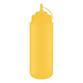 APS Garrafa doseadora 1025 ml Amarelo Polietileno com tampa de rosca e tampa de fecho 93260