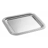 APS CLASSIC Prato de servir retangular 354 x 325 mm metal niquelado e cromado prateado com linhas (1 unid.)