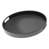 APS Bistro Tabuleiro de servir redondo, Preto, 35,5 cm, Melamina, Empilhável, Apto para máquina de lavar louça (84045)
