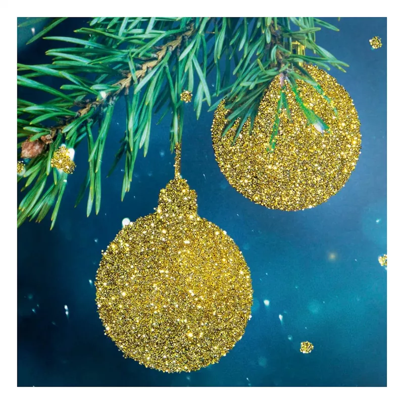 Sigel DS065 Cartões de Natal Golden Glitter com envelopes, DIN A6, 10 unid.