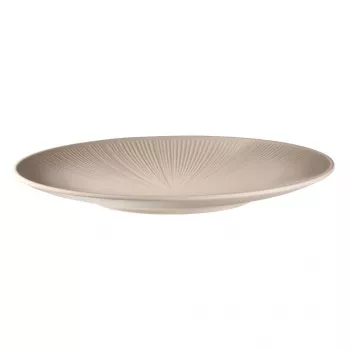 APS NERO Prato de refeição raso 330 mm Areia Melamina Empilhável Apto para máquina de lavar louça Resistente ao calor (85405)
