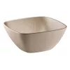 APS NERO Tabuleiro de servir quadrado 250 x 250 mm Areia Melamina empilhável apto para máquina de lavar louça resistente ao calor 85417