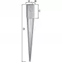 Alberts bucha de chão para cravar 71x71 mm comprimento 900 mm para postes de madeira aço galvanizado a quente 211295