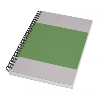 SIGEL Quicknote Impulse Green caderno A5 liso, verde/cinzento capa mole, 160 páginas SN800