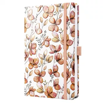 SIGEL Jolie Clover Blush caderno A5 com linhas, capa dura, 174 páginas, alperce/coral/vermelho JN363