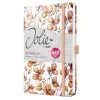SIGEL Jolie Clover Blush caderno A5 com linhas, capa dura, 174 páginas, alperce/coral/vermelho JN363