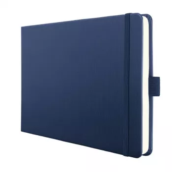 SIGEL Conceptum® caderno A5 formato horizontal liso, azul-escuro capa dura, 132 páginas (CO203)