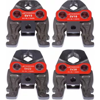 Rothenberger conjunto de mordentes de prensar Compact SV 15-18-22-28 mm, 4 peças 1000002800