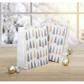 Sigel GT123 sacos de presente, motivo árvore de Natal, 26 x 33 cm, conjunto de 5