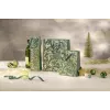 SIGEL GT118 sacos de presente, ornamentos dourados sobre verde, 26 x 32 cm, pack de 5