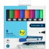 Schneider Maxx 290 marcadores para quadro branco e flipchart conjunto de 8 cores variadas, ponta redonda 2,0-3,0 mm 129098