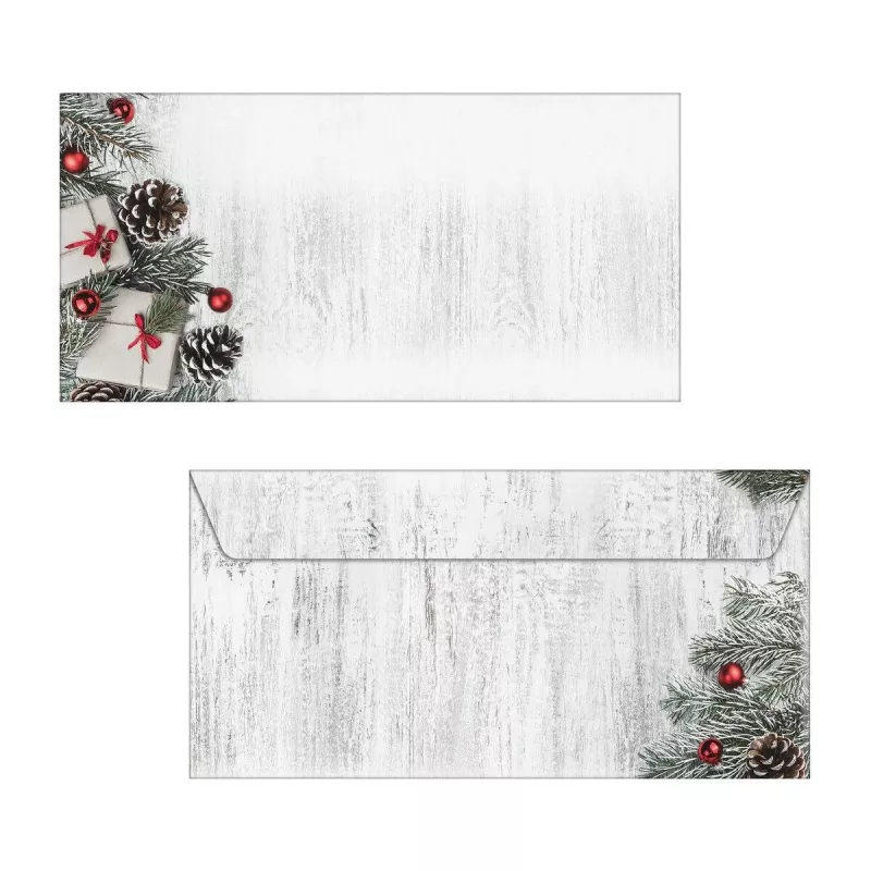 Sigel 50 envelopes de Natal Scandinavian Christmas DIN lang sem janela