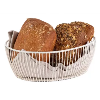 APS SVART Fruteira e pão oval, branco, 240 x 190 x 80 mm, metal, não adequado a máquina de lavar loiça 30428