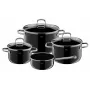 Silit Elegance Line Conjunto de 4 panelas, Silargan preto, para todos os tipos de fogão, resistente a riscos, resistente ao calor até 250°C 3201019232