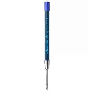 SCHNEIDER Express 735 Recarga de esferográfica, F, azul, Plug & Play, pack de 10 (7353)