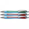 Schneider Slider Rave esferográfica pack de 3, várias tintas azuis, média 1,0 mm, tecnologia Viscoglide, zona de preensão ergonómica em borracha, clipe metálico, recarregável 132597