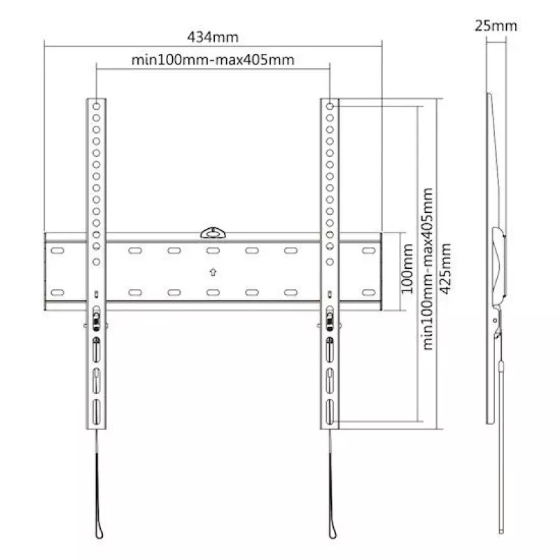Suporte de parede fixo E+P 400x400 preto WHS105 0005625405