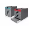 Unidade de gavetas DURABLE IDEALBOX PLUS DIN A4 com 7 gavetas, cinzento/vermelho 776303