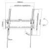 E+P suporte de parede inclinável para ecrãs de 32-65 polegadas, VESA 50x50-400x400, 35 kg, preto WHS115 (5625415)