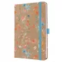 Planeador semanal SIGEL Jolie 2027 A5 azul Floral Serenity capa dura com elástico, presilha para caneta, marcador de página, bolsa interior, 144 páginas, papel 80 g/m², cantos arredondados, multilingue 7J807