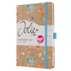 Planeador semanal SIGEL Jolie 2027 A5 azul Floral Serenity capa dura com elástico, presilha para caneta, marcador de página, bolsa interior, 144 páginas, papel 80 g/m², cantos arredondados, multilingue 7J807