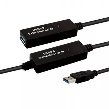 Cabo de extensão USB 3.0 ativo E+P 10 m preto CC380/10 874110