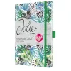 Planeador semanal SIGEL Jolie 2027 A5 Green Jungle Fever capa mole com elástico, presilha para caneta, 2 marcadores de página 7J355