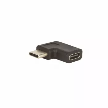 Adaptador angular USB-C E+P CC377 270° em U USB-C macho para USB-C fêmea 10Gbps 100W PD 4K60Hz preto