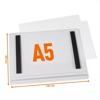 Moldura de poster magnética impermeável DURABLE A5, pack de 5, preta 505819