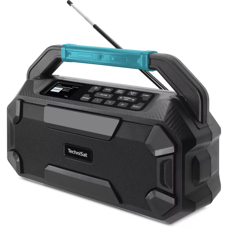 TechniSat VIOLA 231 OD rádio de obra DAB+ e FM com Bluetooth, resistente a salpicos IPX4, preto