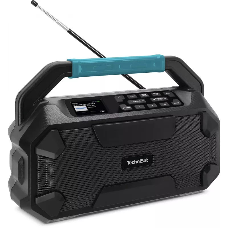 TechniSat VIOLA 231 OD rádio de obra DAB+ e FM com Bluetooth, resistente a salpicos IPX4, preto