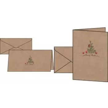Sigel DS075 cartões de Natal com maçãs, DIN A6, 10 cartões com envelopes