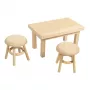 Rayher mini mesa de duendes com 2 bancos, madeira natural, conjunto de 3 peças 46819505