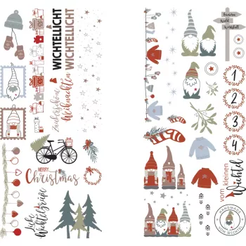 Rayher artigo decorativo película de transferência Nordic Winter multicolor 2 folhas (31663000)