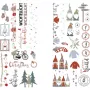 Rayher artigo decorativo película de transferência Nordic Winter multicolor 2 folhas (31663000)