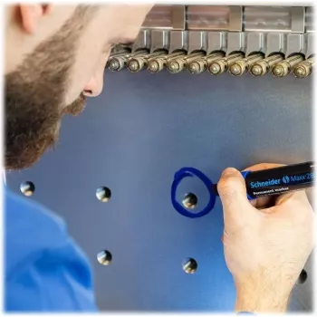 Schneider Maxx 280 marcador permanente, ponta biselada 4-12 mm, azul 128003