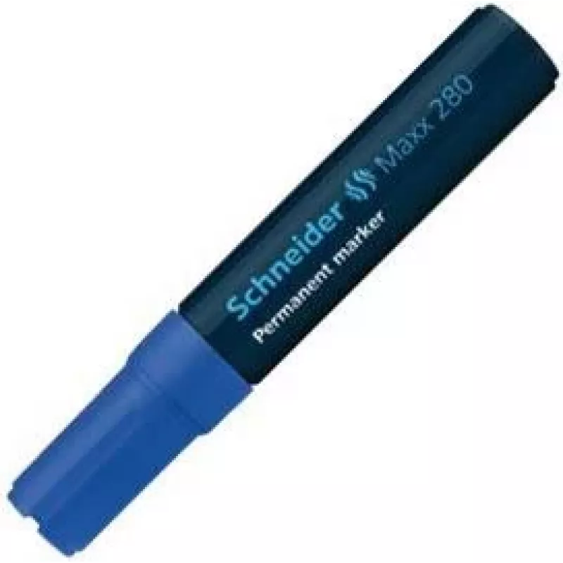 Schneider Maxx 280 Marcador permanente, ponta de cinzel 4-12 mm, azul 128003