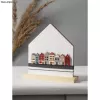 Rayher ripado de madeira decorativo casas nórdicas, natural, 2 unid. (46811505)